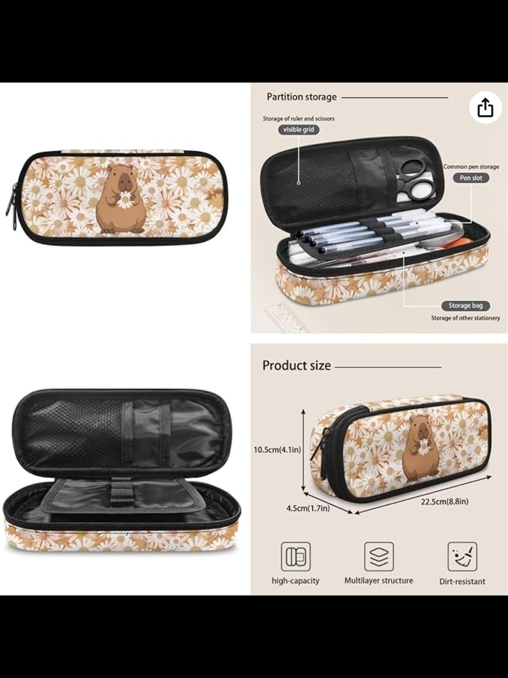 Daisy Capybara Backpack Set - Picture 8 of 10